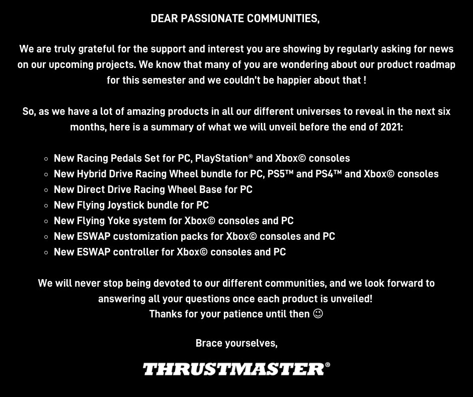 Thrustmaster Set to Announce New Flying Yoke System and Joystick Soon