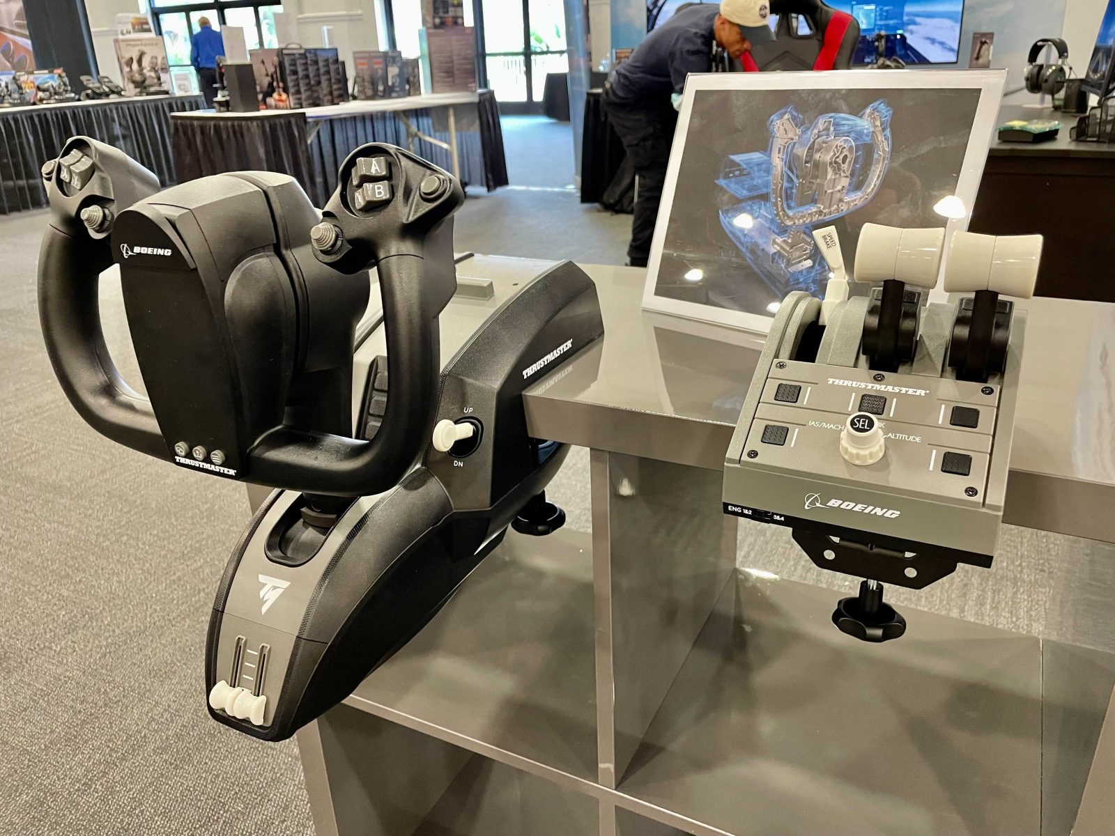 Thrustmaster Showing Off Boeing Yoke and Throttle at FlightSimExpo