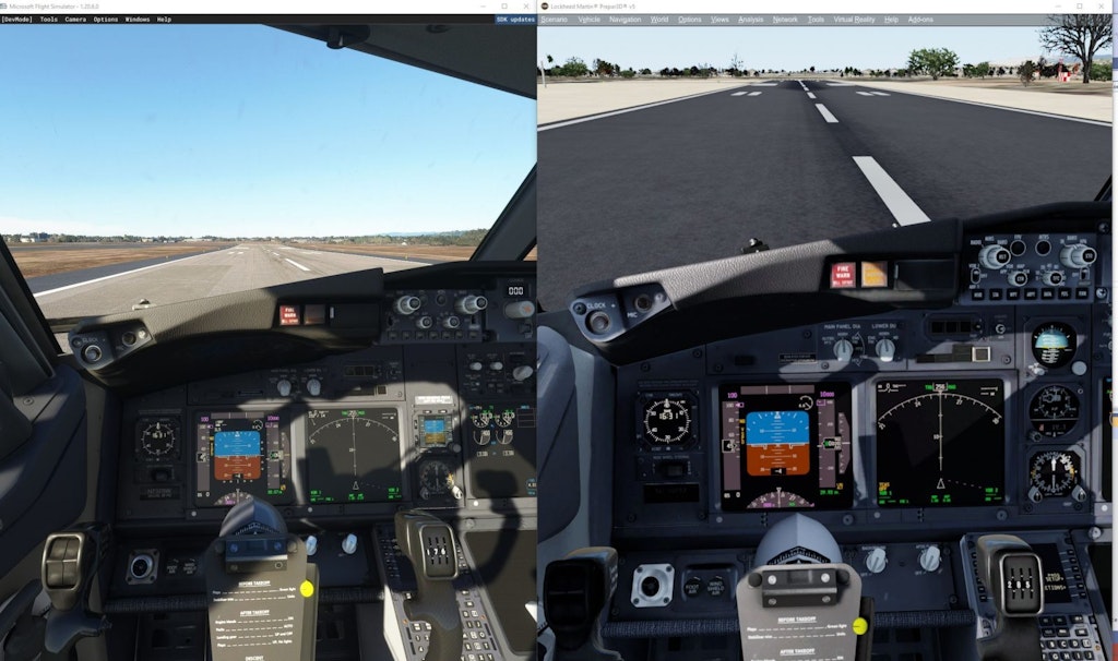 PMDG Shares 737 NG3 Cockpit Comparison Imagery