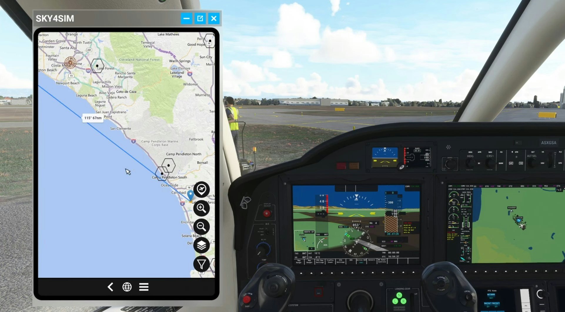 A New In-Sim Assistant Now Available for MSFS: Sky4Sim Pad