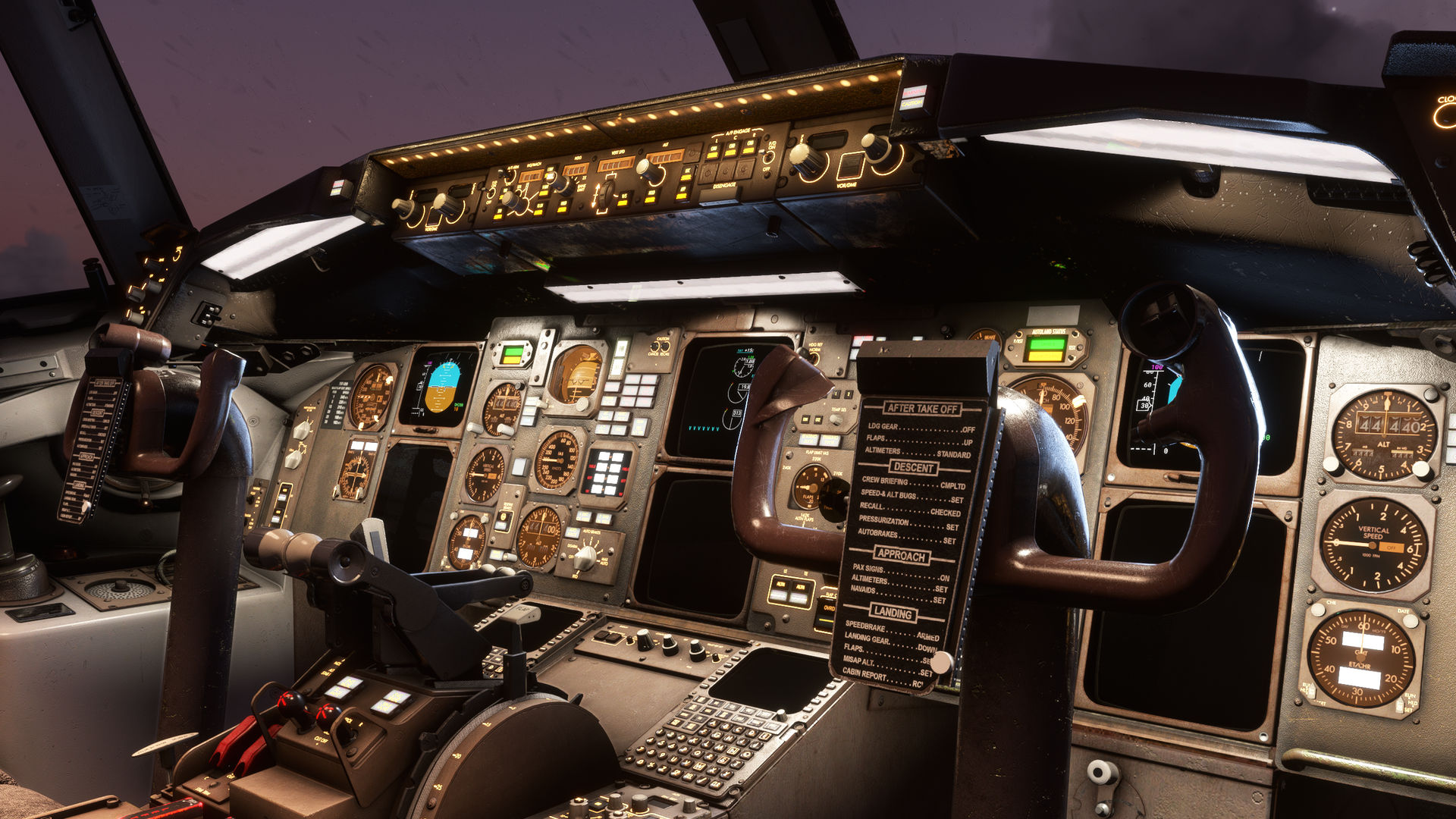 BlueBird Sim zeigt eine interaktive Checkliste und Beleuchtung für die kommende 757 an