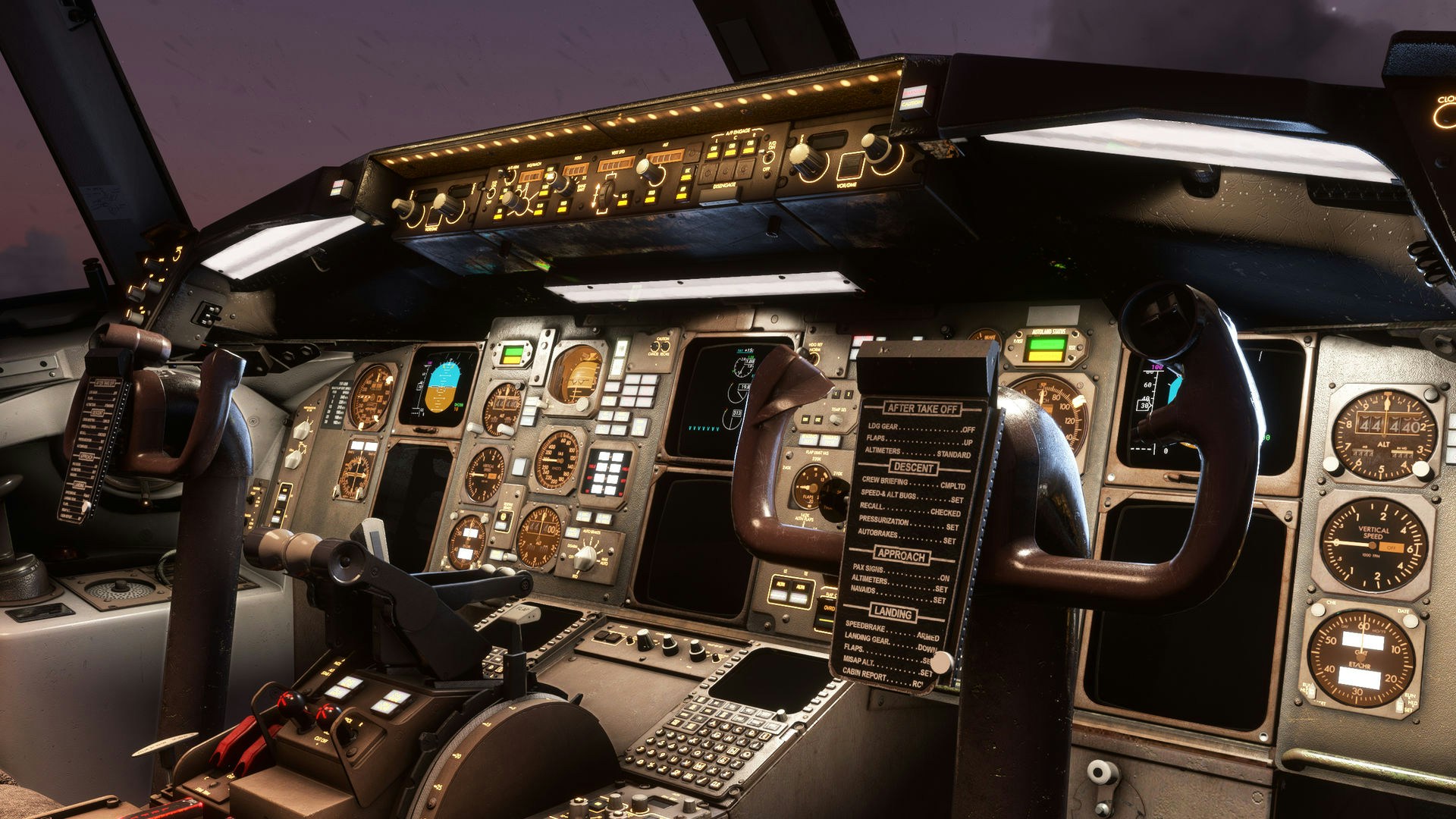 BlueBird Sim showcase interactive checklist and lighting for upcoming 757