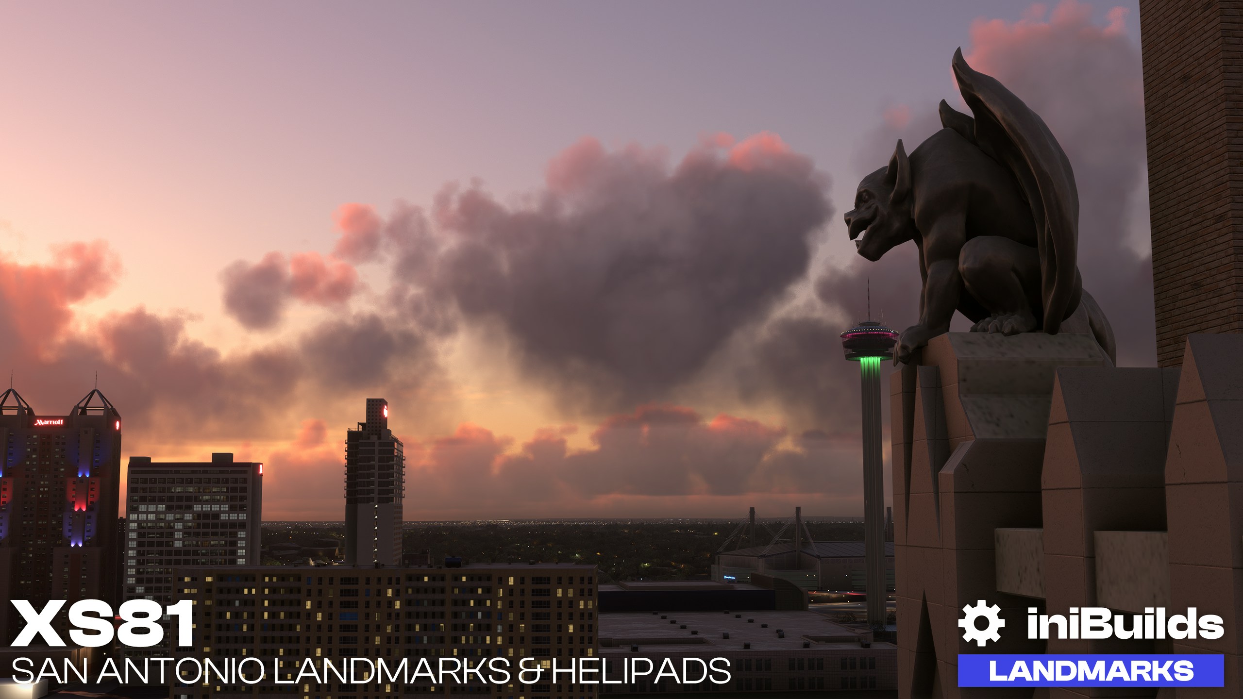 iniBuilds Announces San Antonio Landmarks and Helipads for MSFS