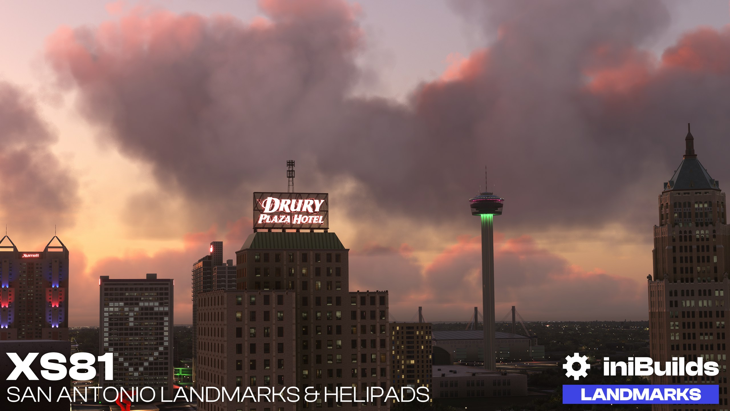 iniBuilds Announces San Antonio Landmarks and Helipads for MSFS