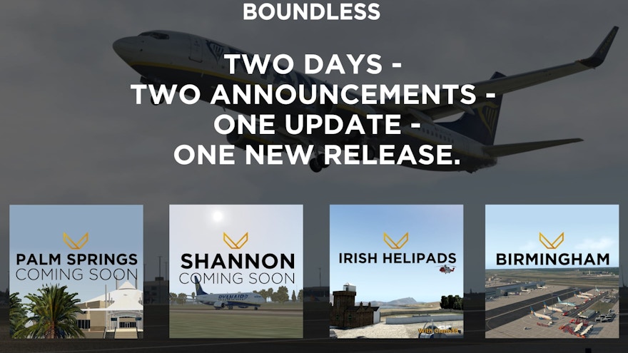 Boundless Simulations Announces Shannon, Palm Springs and Much More