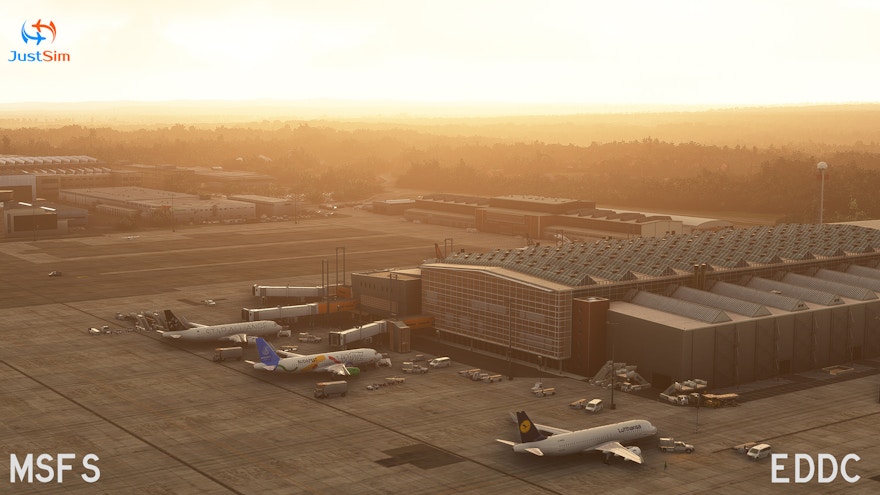 JustSim Releases Dresden Airport for MSFS