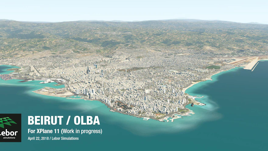 Lebor Simulations Show Work In Progress of Beirut / OLBA for X-Plane