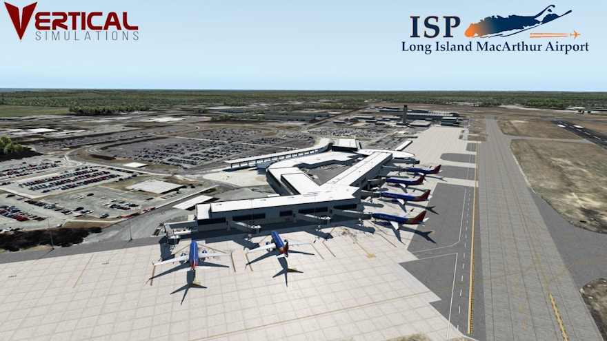Vertical Simulations Previews Long Island MacArthur Airport for X-Plane