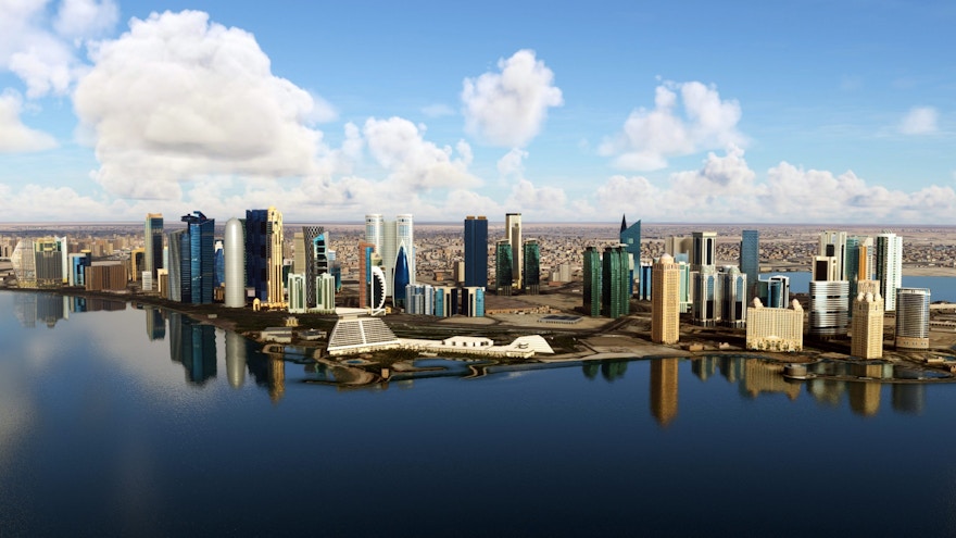 IronSim Releases Doha City Skyscrapers Landmarks for MSFS