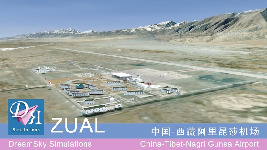DreamSky Simulations Releases Ngari Gunsa Airport (ZUAL) for Prepar3D V4