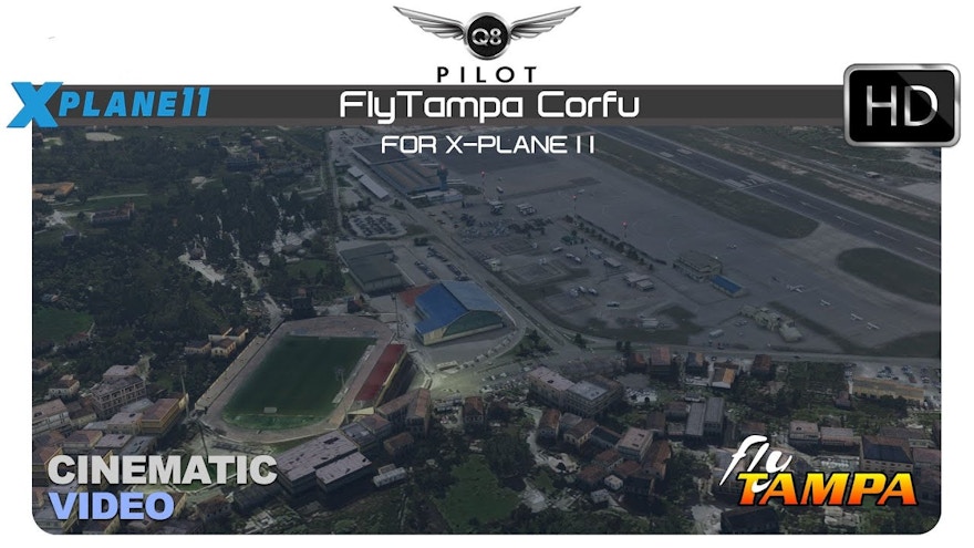Q8Pilot FlyTampa Corfu for X-Plane 11 Cinematic Video (FYC)