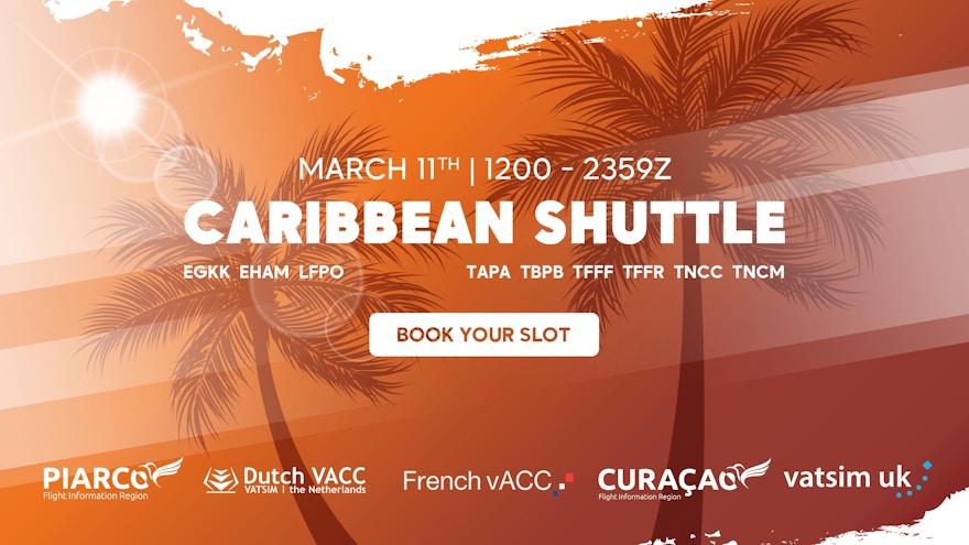 Slots Available for VATSIM’s Caribbean Shuttle