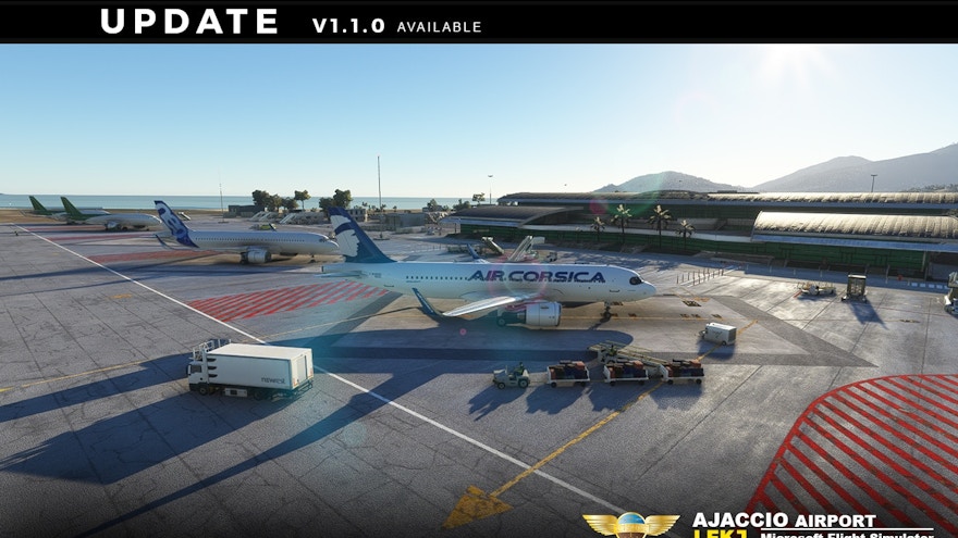 Pilot Experience Sim Updates Ajaccio Airport for MSFS