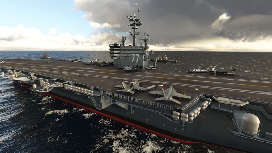 Miltech Simulations Releases USS George H. W. Bush Functional Aircraft Carrier
