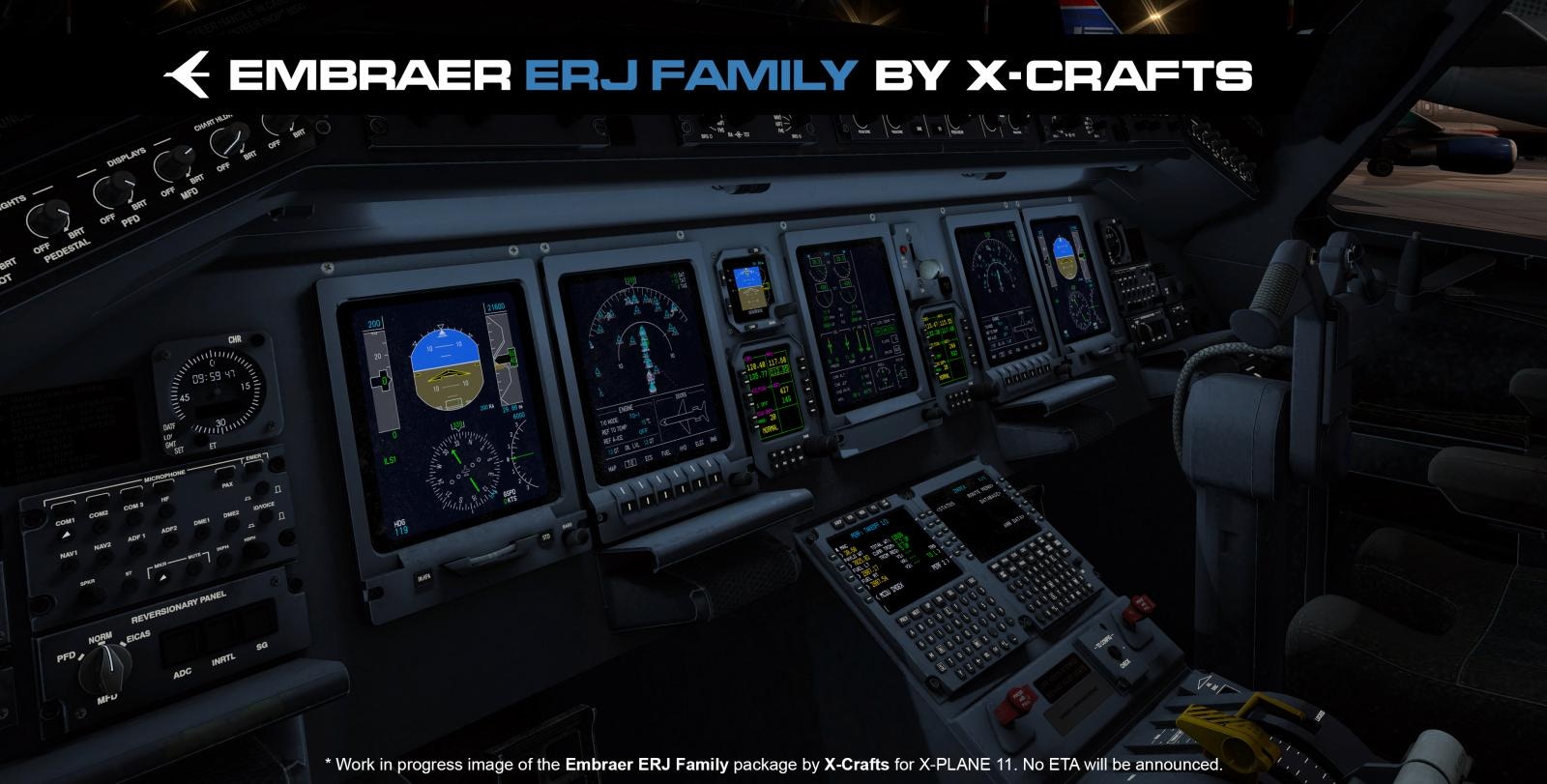 New X-Crafts ERJ Family Cockpit Previews - FSElite