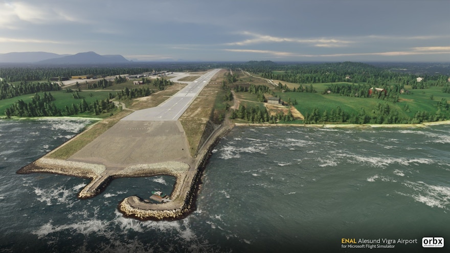 Further Previews for Orbx Alesund Vigra Airport on MSFS