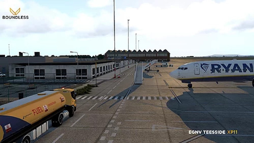 Boundless Releases Teeside Airport for XPL; Announces Alderney for MSFS