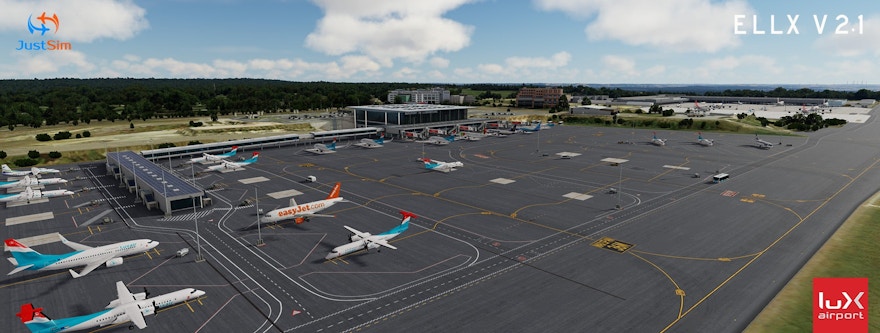 JustSim Announces Luxembourg Airport (ELLX) 2.1 for Prepar3D v5