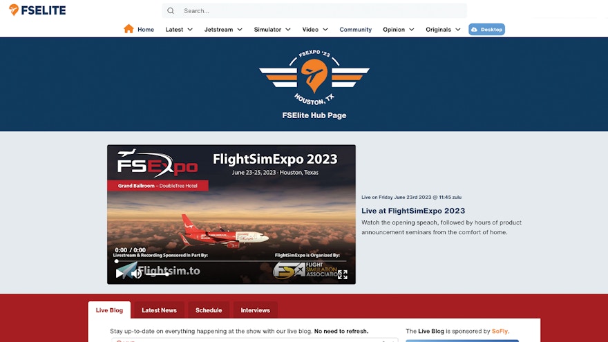 Introducing our FlightSimExpo 2023 Hub