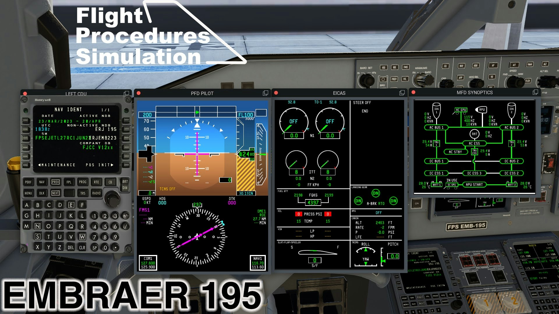 Flight Procedures Simulations Releases Embraer E195 for X-Plane 12