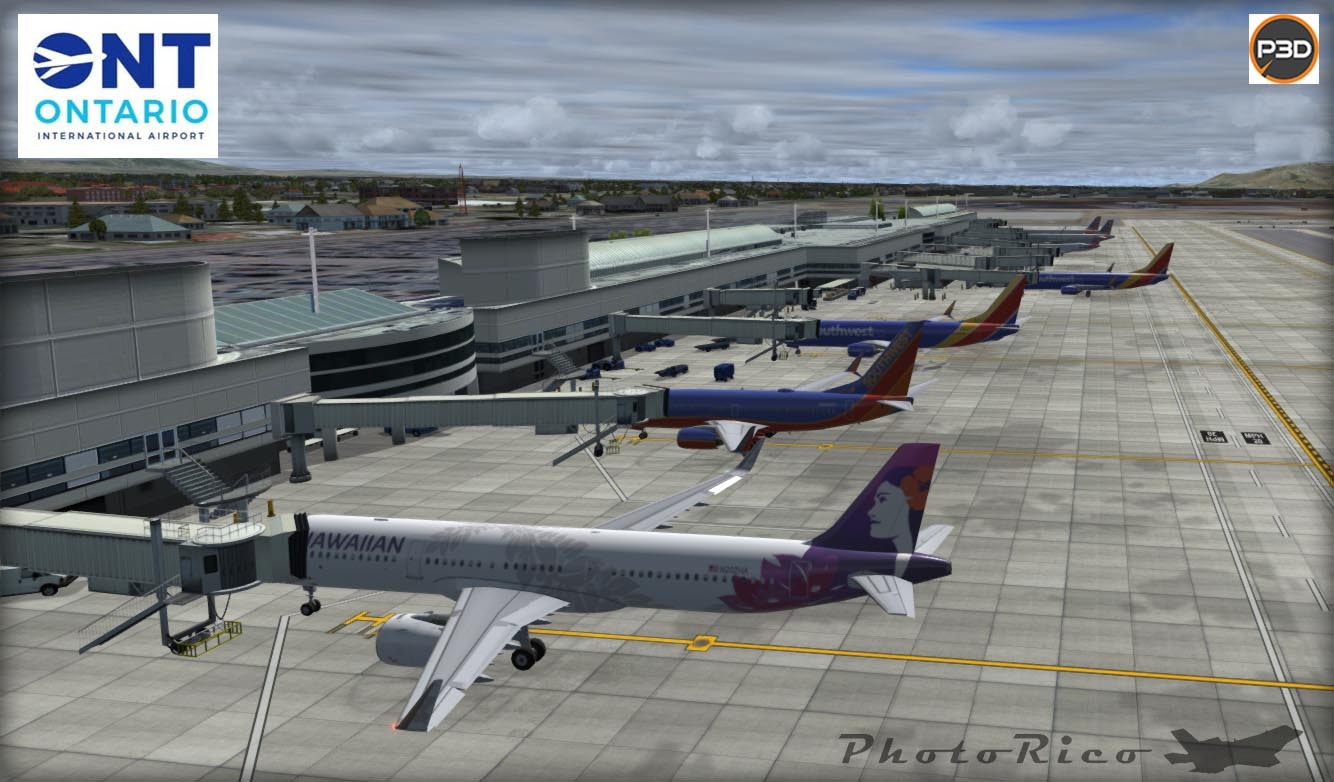 Photorico Scenery Release Ontario Intl Airport for P3D