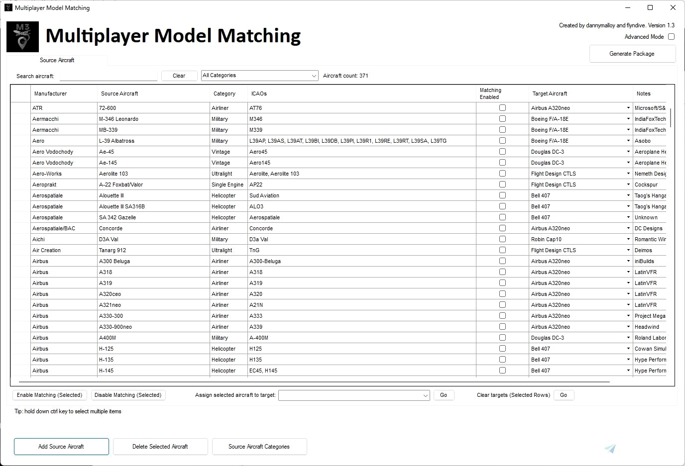 Multiplayer Model Matching Released for Replacing Default Aircraft