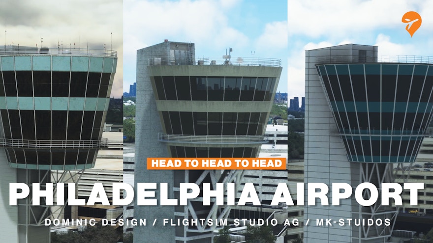 Head to Head: Philadelphia Intl Airport by Dominic Design Team, FlightSim Studio AG, and MK-Studios