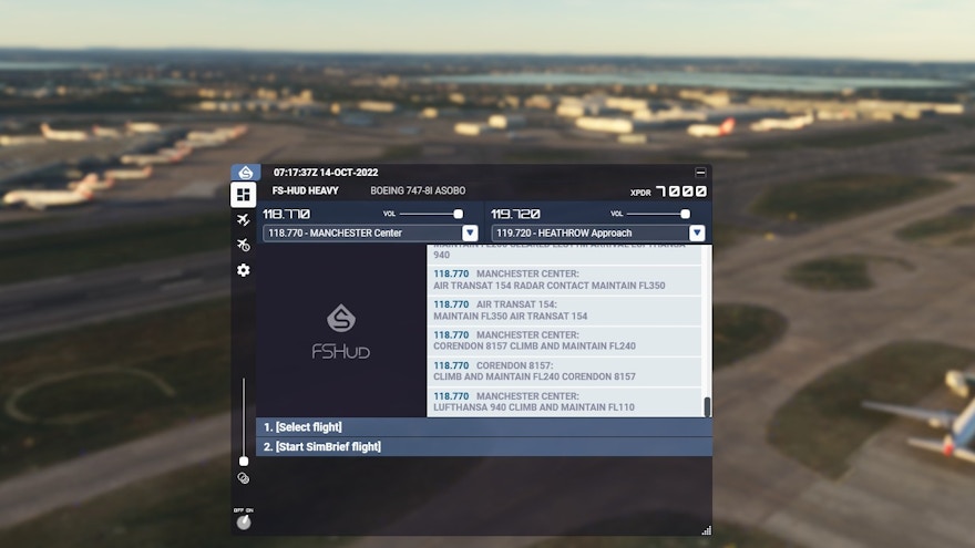 FSHud Receives Significant Updates to Improve in-sim ATC