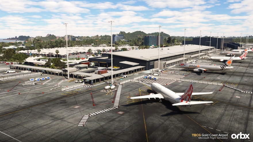 Orbx Gold Coast Airport on Short Final for MSFS