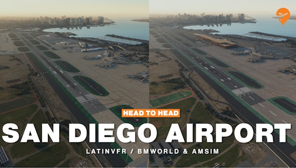 Head to Head: San Diego Intl Airport by Beautiful Model of the World/AmSim and LatinVFR