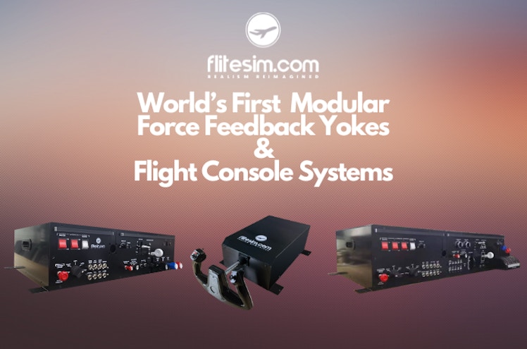 FliteSim.com to Release Modular Force Feedback Yoke and Flight Consoles, 737-800 Style Yoke Demoed at FlightSimExpo 2024