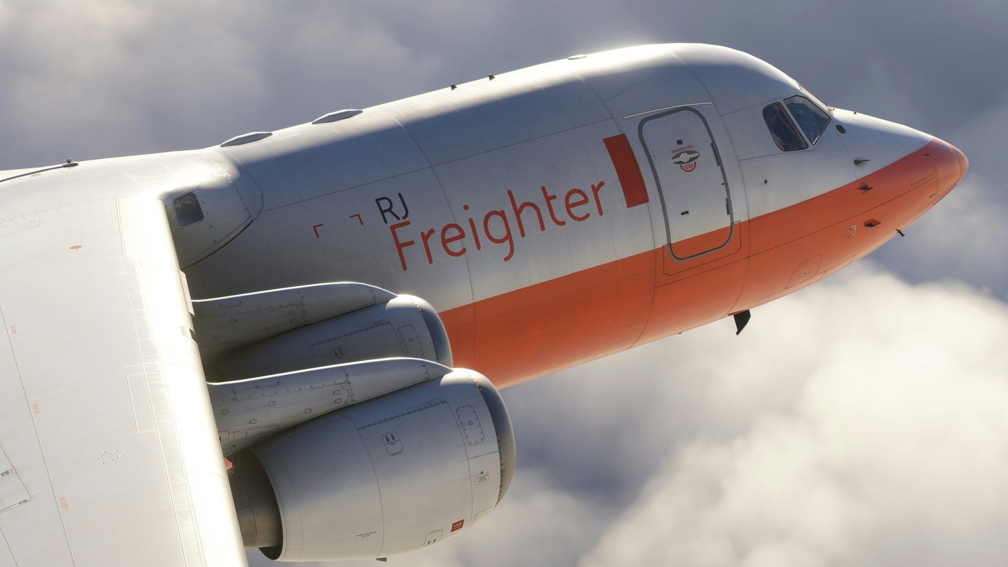 RJ100 QT Quiet Trader - Variante Cargueira com liveria DHL
