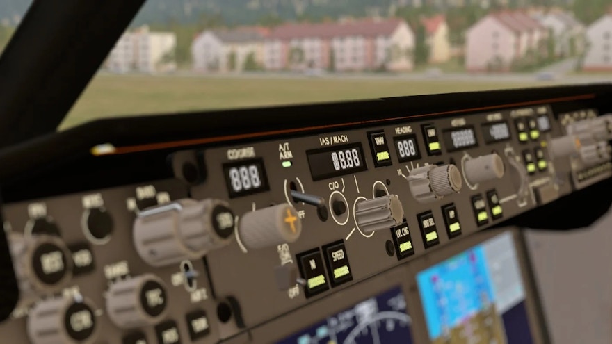 Airfoillabs 737 MAX para X-Plane 12 - Cockpit e FMS