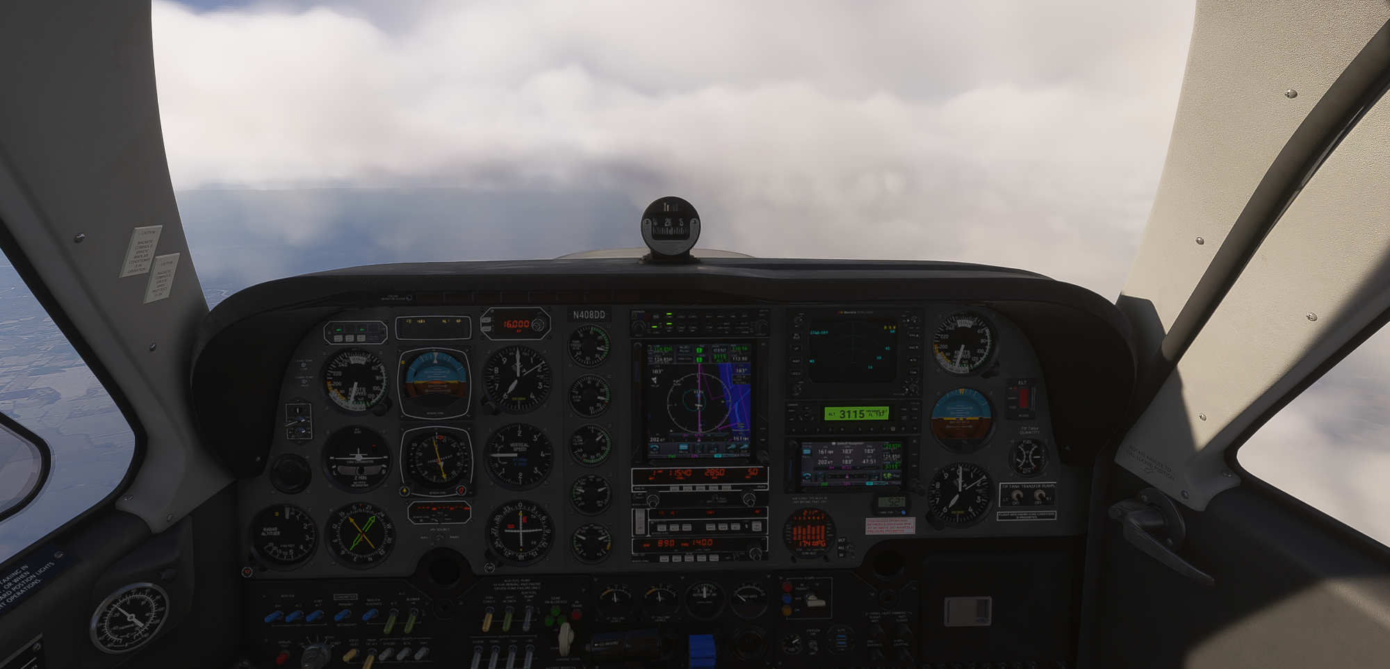 Black Square Bonanza Professional cockpit
