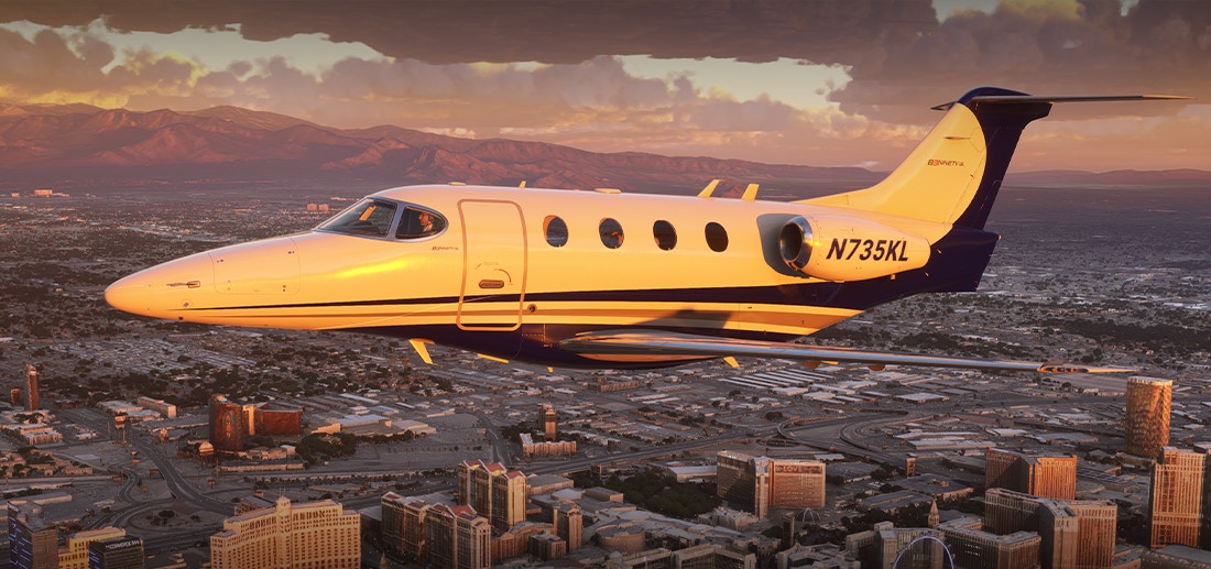 Vista do cockpit do Premier 1A