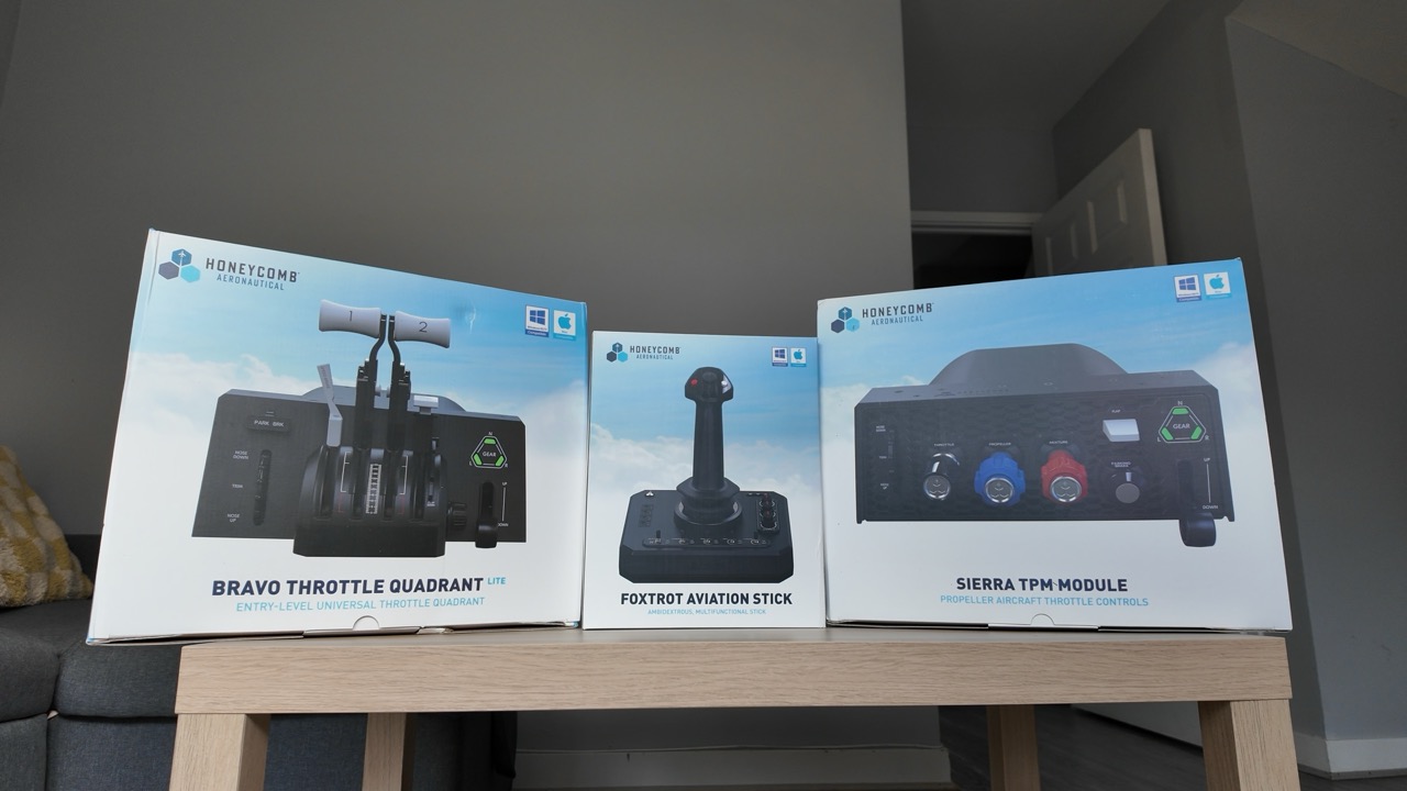 Unboxing the Honeycomb Aeronautical Sierra TPM, Foxtrot Aviation Stick & Bravo Quadrant Lite