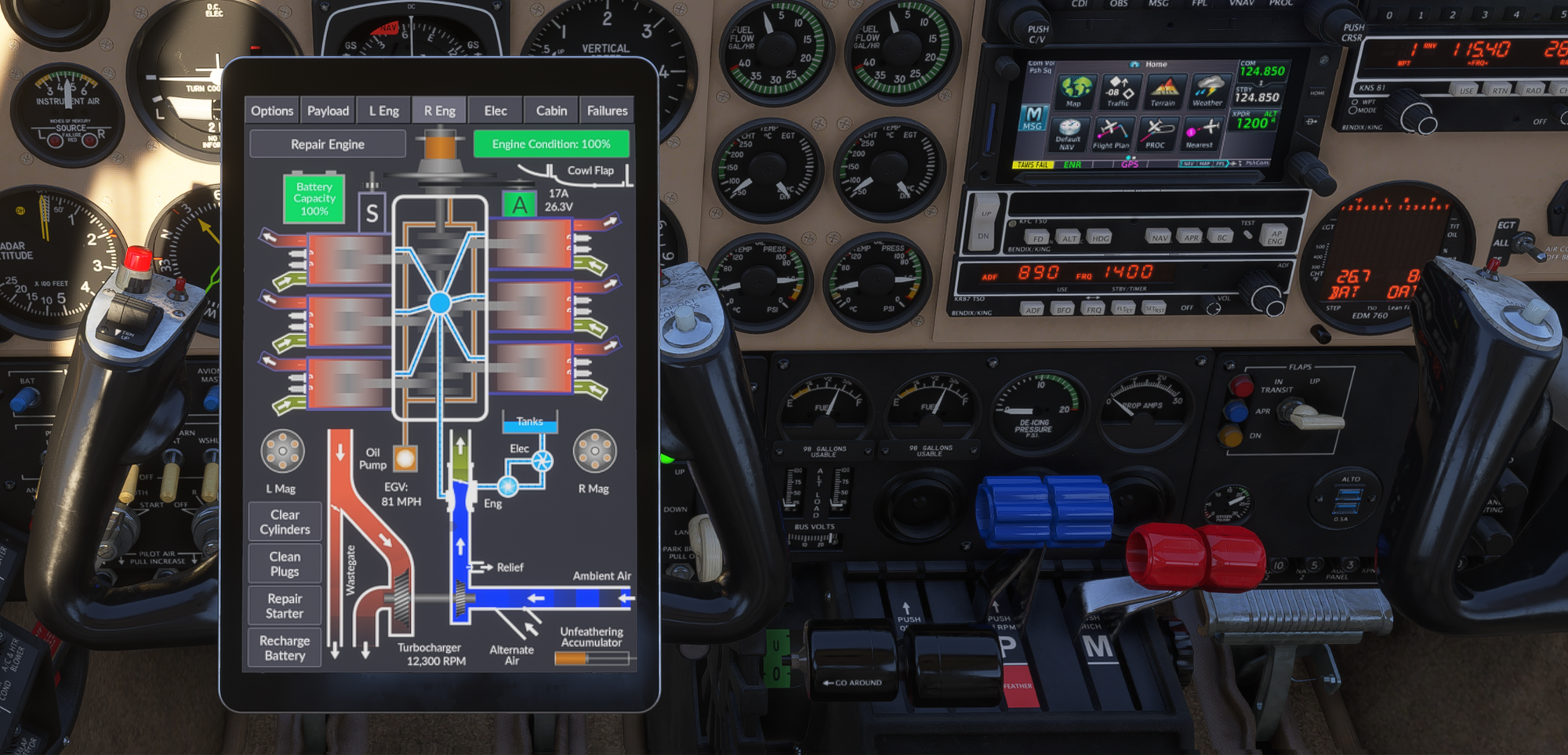Black Square Baron and Bonanza Professional Tablet Interface options
