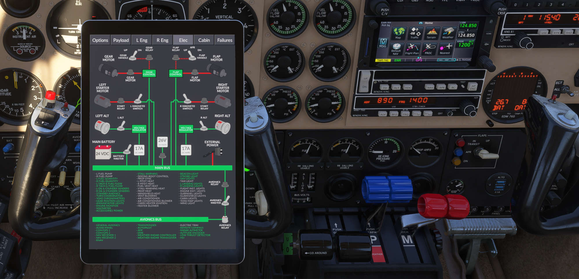 Black Square Baron and Bonanza Professional Tablet Interface options