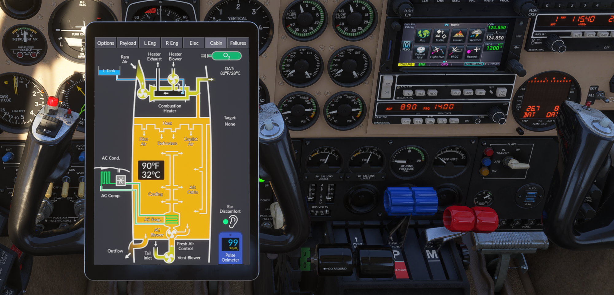 Black Square Baron and Bonanza Professional Tablet Interface options