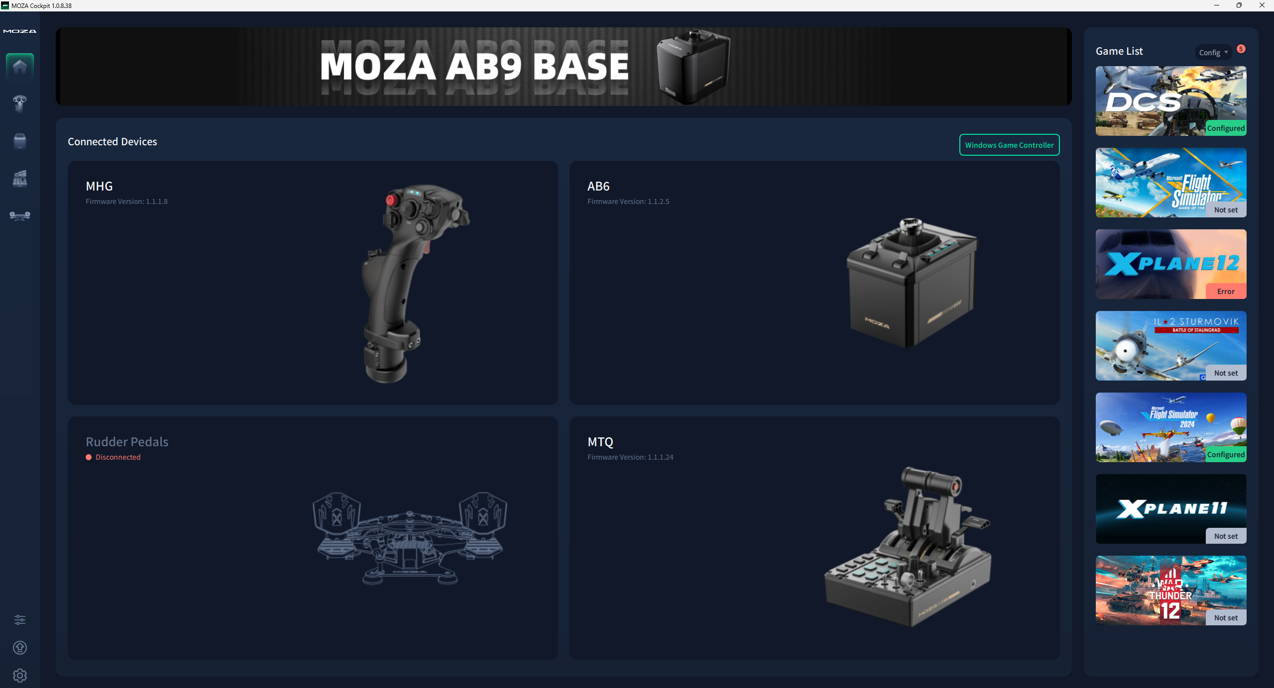 Moza Cockpit