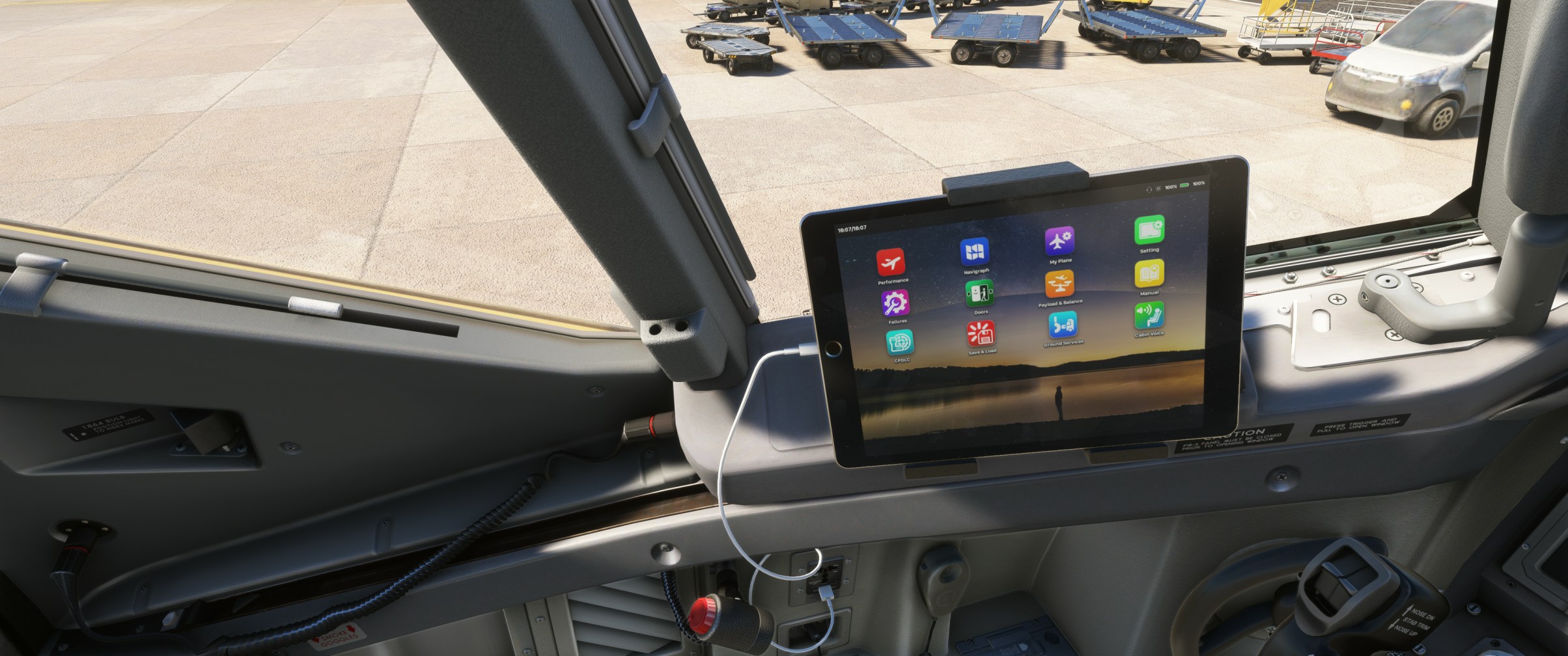 Sistema de displays PFD e ND do iFly 737 MAX